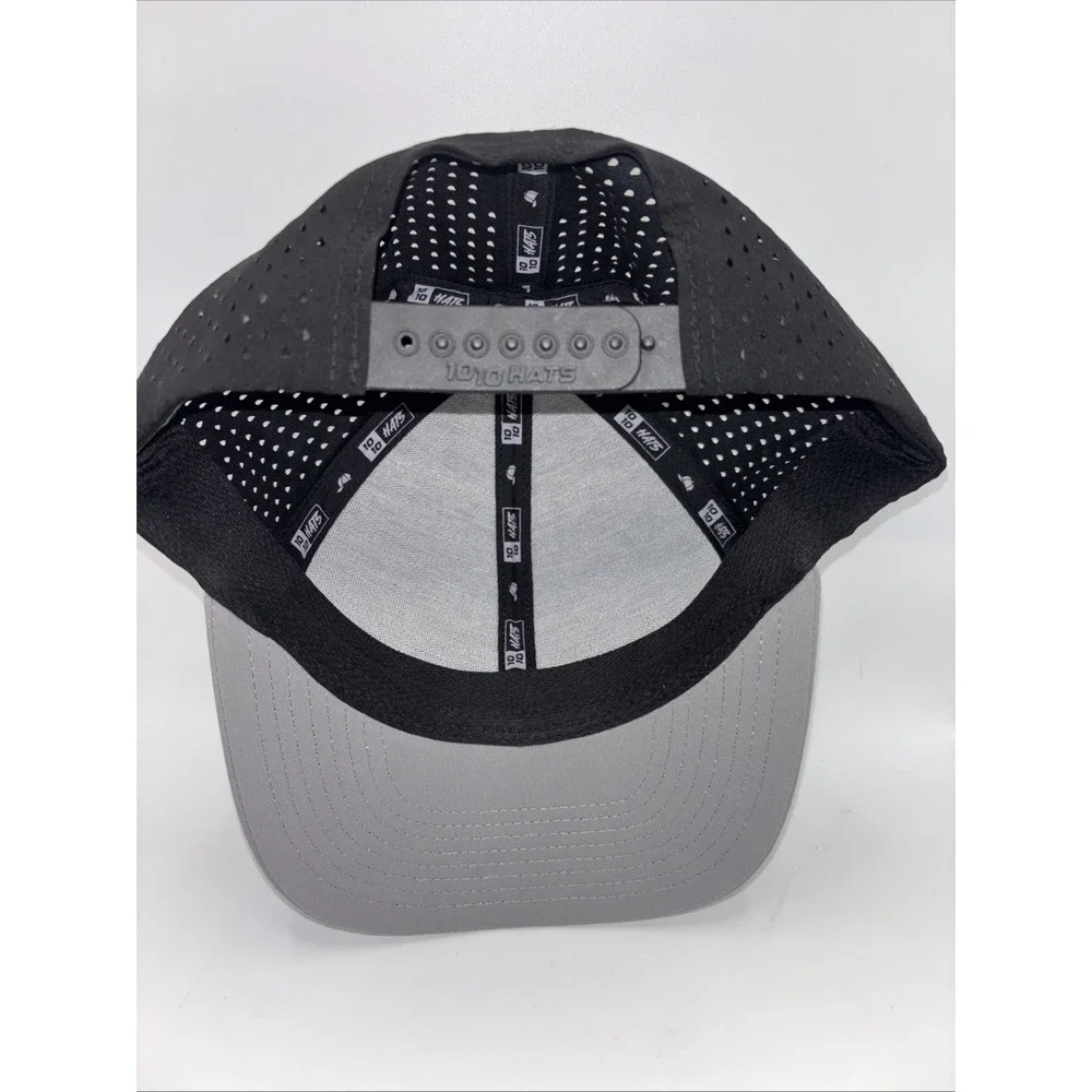 10 10 Hats 6 panel gray black waterproof adjustable dry fit Micro Mesh New Hat